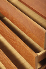 Dębowa szafka/komoda z czterema głębokimi szufladami po prawej stronie, TYP U 458, projekt Jiri Jiroutek dla Interier Praha, Czechosłowacja, lata 60. - obrazek 9