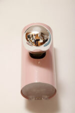 Mała jednopunktowa aluminiowa cylindryczna różowa lampa ścienna/kinkiet o pionowej, lub poziomej orientacji, Targetti, Włochy, lata 80. - obrazek 21