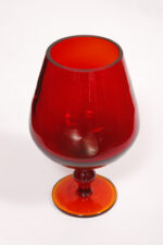 Szklany czerwony kielich/wazon, projekt Zbigniew Horbowy, Huta Szkła Gospodarczego "Sudety" w Szczytnej Śląskiej, Polska, lata 70. - obrazek 10