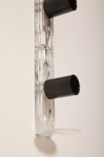 Smukła trzypunktowa aluminiowa cylindryczna niebieska lampa ścienna/kinkiet o pionowej, lub poziomej orientacji, Targetti, Włochy, lata 80. - obrazek 62