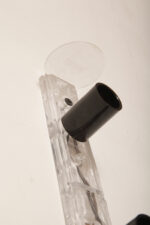 Smukła trzypunktowa aluminiowa cylindryczna niebieska lampa ścienna/kinkiet o pionowej, lub poziomej orientacji, Targetti, Włochy, lata 80. - obrazek 61