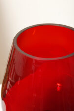 Szklany czerwony kielich/wazon, projekt Zbigniew Horbowy, Huta Szkła Gospodarczego "Sudety" w Szczytnej Śląskiej, Polska, lata 70. - obrazek 6