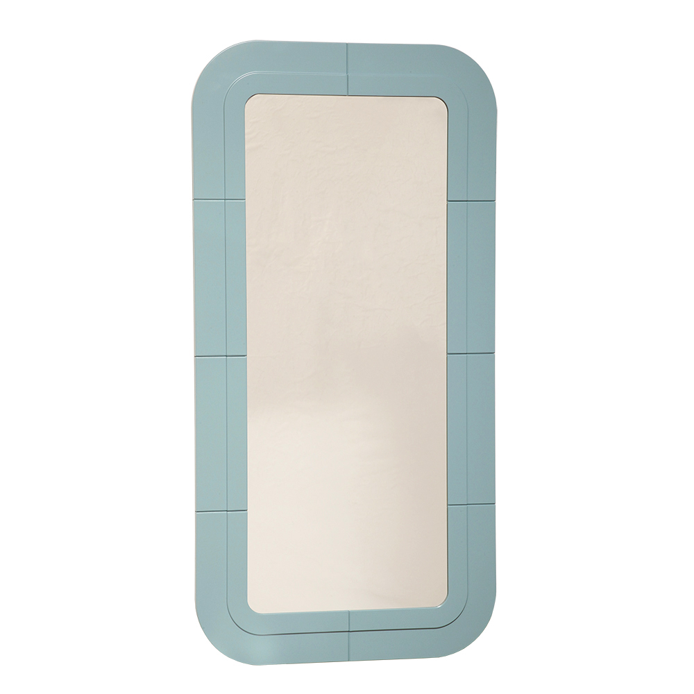 vintage store, lustro Anna Castelli Ferrieri, retro store warsaw, vintage mirror, sklep vintage, lustro kartell, design shop warsaw, lustro vintage, design shop, kartell vintage mirror, design sklep warszawa, italian vintage chair, retro store, Anna Castelli Ferrieri mirror, antique shop, italian vintage design, design sklep, vintage mirror Anna Castelli Ferrieri, antique store, italian vintage furniture, design store, Anna Castelli Ferrieri kartel, design store warsaw, włoskie meble vintage, sklep retro, Anna Castelli, vintage sklep warszawa, italian design, Kartell, retro shop warsaw, Anna Castelli mirror, antique shop warsaw, meble vintage, kartell design, retro sklep warszawa, lustro Anna Castelli, antique store warsaw, retro shop, vintage shop warsaw, Anna Castelli kartell, antyk sklep, vintage shop, Anna Castelli Ferrieri, vintage store warsaw, antyk sklep warszawa Prostokątne lustro ścienne osadzone w modułowej niebieskiej lekkiej ramie z tworzywa z zaokrąglonymi rogami, Anna Castelli Ferrieri, firma Kartell, Włochy, lata 60. - obrazek 1