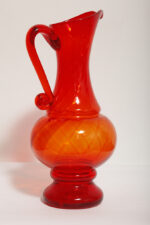 Duży szklany czerwony dzbanek "Verona", projekt Ludwik Fiedorowicz, Huta Szkła Gospodarczego "Ząbkowice" w Dąbrowie Górniczej, Polska, wzór z 1982 roku - obrazek 12
