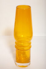 Średniej wielkości (27 cm) żółty symetryczny ręcznie formowany wazon ze szkła sodowego barwionego w masie, projekt (przypisywany) Lucyna Pijaczewska, Huta Szkła Artystycznego ''Barbara'' w Polanicy Zdrój, Polska, lata 70. - obrazek 13