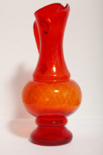 Duży szklany czerwony dzbanek "Verona", projekt Ludwik Fiedorowicz, Huta Szkła Gospodarczego "Ząbkowice" w Dąbrowie Górniczej, Polska, wzór z 1982 roku - obrazek 14