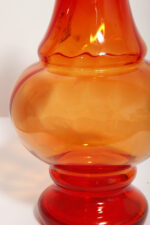 Duży szklany pomarańczowo-czerwony dzbanek "Verona" z przezroczystym uchem, projekt Ludwik Fiedorowicz, Huta Szkła Gospodarczego "Ząbkowice" w Dąbrowie Górniczej, Polska, wzór z 1982 roku - obrazek 15