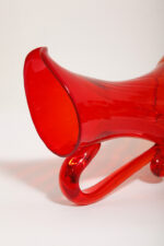 Duży szklany czerwony dzbanek "Verona", projekt Ludwik Fiedorowicz, Huta Szkła Gospodarczego "Ząbkowice" w Dąbrowie Górniczej, Polska, wzór z 1982 roku - obrazek 26