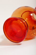 Duży szklany pomarańczowo-czerwony dzbanek "Verona" z przezroczystym uchem, projekt Ludwik Fiedorowicz, Huta Szkła Gospodarczego "Ząbkowice" w Dąbrowie Górniczej, Polska, wzór z 1982 roku - obrazek 28