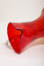 Duży szklany pomarańczowo-czerwony dzbanek "Verona" z przezroczystym uchem, projekt Ludwik Fiedorowicz, Huta Szkła Gospodarczego "Ząbkowice" w Dąbrowie Górniczej, Polska, wzór z 1982 roku - obrazek 29