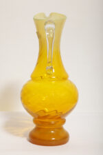 Duży szklany dzbanek "Verona" w różnych odcieniach żółtego z przezroczytym uchem, projekt Ludwik Fiedorowicz, Huta Szkła Gospodarczego "Ząbkowice" w Dąbrowie Górniczej, Polska, wzór z 1982 roku - obrazek 4