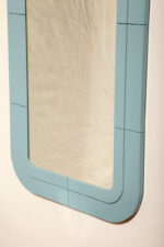 Prostokątne lustro ścienne osadzone w modułowej niebieskiej lekkiej ramie z tworzywa z zaokrąglonymi rogami, Anna Castelli Ferrieri, firma Kartell, Włochy, lata 60. - obrazek 5