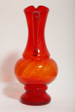 Duży szklany czerwony dzbanek "Verona", projekt Ludwik Fiedorowicz, Huta Szkła Gospodarczego "Ząbkowice" w Dąbrowie Górniczej, Polska, wzór z 1982 roku - obrazek 7