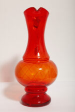 Duży szklany czerwony dzbanek "Verona", projekt Ludwik Fiedorowicz, Huta Szkła Gospodarczego "Ząbkowice" w Dąbrowie Górniczej, Polska, wzór z 1982 roku - obrazek 9