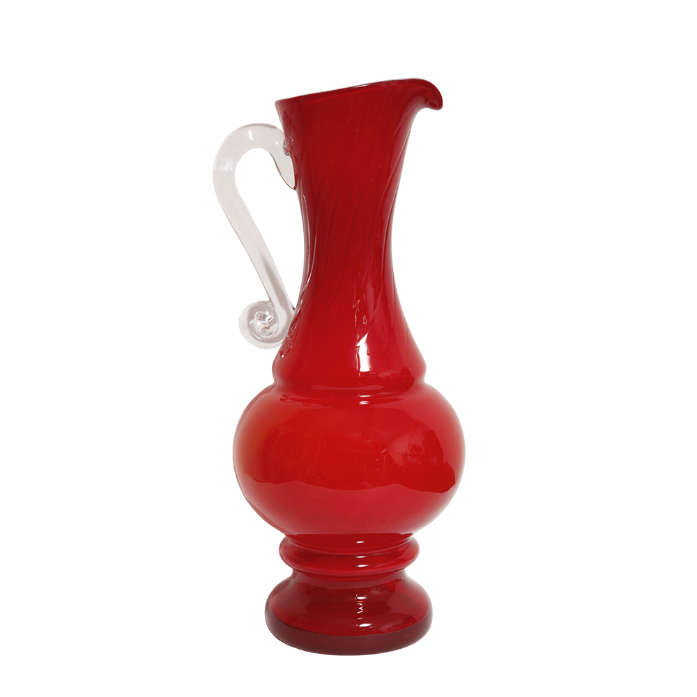 vintage shop warsaw, Verona vase, prl, antique store warsaw, vintage shop, zabkowice glas, vintage store warsaw, wazon vintage verona, prl style, antyk sklep, vintage store, szkło ząbkowice, retro store warsaw, Ludwik Fiedorowicz verona, made in prl, antyk sklep warszawa, sklep vintage, zabkowice glassvase, glass vase, prl design, hsg zabkowice, design shop, glass vases, design shop warsaw, art glass, ząbkowice śląskie, retro store, wazony, design sklep warszawa, wazon, ludwik fiedorowicz glass, design sklep, wazony prl, antique shop, art vase, fiedorowicz glass, design store, wazony szklane, antique store, prl glass, fiedorowicz, sklep retro, szkło prl prl, design store warsaw, szkło artystyczne, zabkowice glass, retro shop warsaw, ludwik fiedorowicz, vintage sklep warszawa, szkło prl, ząbkowice szkło, retro sklep warszawa, wazon Verona, vase, antique shop warsaw, retro shop, huta ząbkowice Duży szklany dwuwarstwowy czerwony dzbanek "Verona" z mlecznobiałym wnętrzem i przezroczystym uchem, projekt Ludwik Fiedorowicz, Huta Szkła Gospodarczego "Ząbkowice" w Dąbrowie Górniczej, Polska, wzór z 1982 roku - obrazek 1