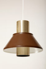 Nieduża jednopunktowa brązowo złota lampa wisząca/sufitowa 'LIFE", projekt Jo Hammerborg dla Fog & Mørup, Dania, lata 70. - obrazek 14