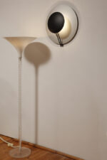 Bardzo duża okrągła metalowa jednopunktowa szaro-czarna lampa ścienna/kinkiet, Model Vega 3365/50, projekt Luciano Cesaro i Fabio Amico dla firmy Tre Ci Luce, Włochy, wzór z 1985 roku - obrazek 14