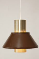 Nieduża jednopunktowa brązowo złota lampa wisząca/sufitowa 'LIFE", projekt Jo Hammerborg dla Fog & Mørup, Dania, lata 70. - obrazek 16
