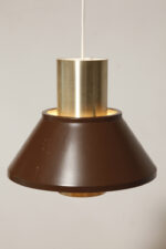 Nieduża jednopunktowa brązowo złota lampa wisząca/sufitowa 'LIFE", projekt Jo Hammerborg dla Fog & Mørup, Dania, lata 70. - obrazek 17