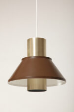 Nieduża jednopunktowa brązowo złota lampa wisząca/sufitowa 'LIFE", projekt Jo Hammerborg dla Fog & Mørup, Dania, lata 70. - obrazek 18