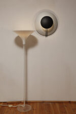 Bardzo duża okrągła metalowa jednopunktowa szaro-czarna lampa ścienna/kinkiet, Model Vega 3365/50, projekt Luciano Cesaro i Fabio Amico dla firmy Tre Ci Luce, Włochy, wzór z 1985 roku - obrazek 19