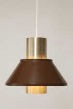 Nieduża jednopunktowa brązowo złota lampa wisząca/sufitowa 'LIFE", projekt Jo Hammerborg dla Fog & Mørup, Dania, lata 70. - obrazek 22