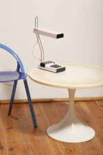 Jasno różowa z czarnymi elementami jednopunktowa metalowa modułowa lampa biurkowa z regulowaną wysokością ruchomego klosza, Typ DZ9/11, projekt Jozef Mára dla Kovos Teplice/Tesla, Czechosłowacja, lata 70. - obrazek 18