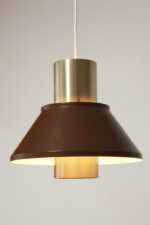 Nieduża jednopunktowa brązowo złota lampa wisząca/sufitowa 'LIFE", projekt Jo Hammerborg dla Fog & Mørup, Dania, lata 70. - obrazek 24