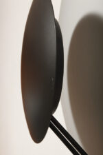 Bardzo duża okrągła metalowa jednopunktowa szaro-czarna lampa ścienna/kinkiet, Model Vega 3365/50, projekt Luciano Cesaro i Fabio Amico dla firmy Tre Ci Luce, Włochy, wzór z 1985 roku - obrazek 24