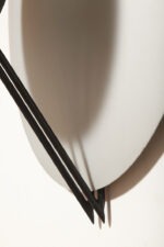 Bardzo duża okrągła metalowa jednopunktowa szaro-czarna lampa ścienna/kinkiet, Model Vega 3365/50, projekt Luciano Cesaro i Fabio Amico dla firmy Tre Ci Luce, Włochy, wzór z 1985 roku - obrazek 25