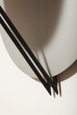 Bardzo duża okrągła metalowa jednopunktowa szaro-czarna lampa ścienna/kinkiet, Model Vega 3365/50, projekt Luciano Cesaro i Fabio Amico dla firmy Tre Ci Luce, Włochy, wzór z 1985 roku - obrazek 28