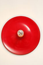 Duża jednopunktowa okrągła lakierowana na czerwono w połysku aluminiowa lampa ścienna/kinkiet, Space Age, Włochy, lata 70 - obrazek 41