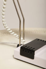 Jasno różowa z czarnymi elementami jednopunktowa metalowa modułowa lampa biurkowa z regulowaną wysokością ruchomego klosza, Typ DZ9/11, projekt Jozef Mára dla Kovos Teplice/Tesla, Czechosłowacja, lata 70. - obrazek 35