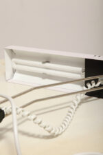 Jasno różowa z czarnymi elementami jednopunktowa metalowa modułowa lampa biurkowa z regulowaną wysokością ruchomego klosza, Typ DZ9/11, projekt Jozef Mára dla Kovos Teplice/Tesla, Czechosłowacja, lata 70. - obrazek 36