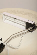 Jasno różowa z czarnymi elementami jednopunktowa metalowa modułowa lampa biurkowa z regulowaną wysokością ruchomego klosza, Typ DZ9/11, projekt Jozef Mára dla Kovos Teplice/Tesla, Czechosłowacja, lata 70. - obrazek 38