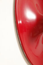 Duża jednopunktowa okrągła lakierowana na czerwono w połysku aluminiowa lampa ścienna/kinkiet, Space Age, Włochy, lata 70 - obrazek 53
