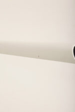 Smukła metalowa minimalistyczna, jednopunktowa, postmodernistyczna biała z czarnymi elementami lampa podłogowa "Veronica", Gianfranco Frattini dla Luci illuminazione (Lucitalia), Włochy, wzór z 1979 roku - obrazek 46