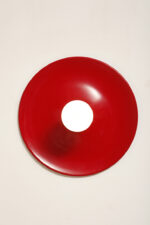 Duża jednopunktowa okrągła lakierowana na czerwono w połysku aluminiowa lampa ścienna/kinkiet, Space Age, Włochy, lata 70 - obrazek 9