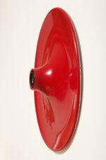 Duża jednopunktowa okrągła lakierowana na czerwono w połysku aluminiowa lampa ścienna/kinkiet, Space Age, Włochy, lata 70 - obrazek 61