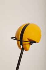Wysoka jednopunktowa żółta lampa nocna/biurkowa "Alina" z tworzywa (ABS) z regulowaną wysokością nachylenia z czarną podstawą i ruchomym kloszem, Valenti Luce, Włochy, lata 70/80. - obrazek 9