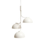 Duża metalowa biała trzypunktowa lampa wisząca/sufitowa "Tullio 3", Anker Studio dla Nordlux, Dania, około 2020 rok