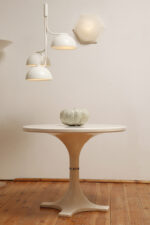 Duża metalowa biała trzypunktowa lampa wisząca/sufitowa "Tullio 3", Anker Studio dla Nordlux, Dania, około 2020 rok - obrazek 3