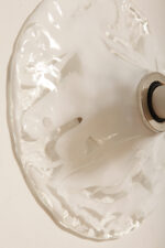 Jednopunktowa mlecznobiała okrągła lampa ścienna/kinkiet w niesymetryczne wzory ze szkła Murano, Space Age, La Murrina, Włochy, lata 70 - obrazek 21