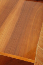 Masywny prostokątny orzechowy z klonowymi wstawkami stolik pomocnik/stolik RTV/stolik pod radio/szafka w połysku z dodatkową półką pod górnym blatem, Bilea, Rumunia, lata 60. - obrazek 24