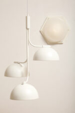 Duża metalowa biała trzypunktowa lampa wisząca/sufitowa "Tullio 3", Anker Studio dla Nordlux, Dania, około 2020 rok - obrazek 32