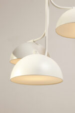 Duża metalowa biała trzypunktowa lampa wisząca/sufitowa "Tullio 3", Anker Studio dla Nordlux, Dania, około 2020 rok - obrazek 9