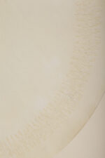 Masywny i ciężki stolik kawowy/ pomocnik typu "Tulip" z okrągłym kamiennym/marmurowym blatem na metalowej rozszerzającej się do dołu nodze w stylu projektów Eero Saarinena, Space Age, Włochy, lata 70. - obrazek 8