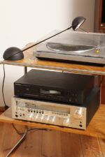 Czarna matowa jednopunktowa metalowa lampa biurkowa "Meridiana" z ruchomym ramieniem i kloszem, projekt Paolo Piva dla Stefano Cevoli, Włochy, wzór z 1983 roku - obrazek 14