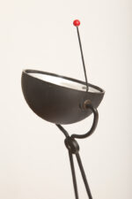 Czarna matowa jednopunktowa metalowa lampa biurkowa "Meridiana" z ruchomym ramieniem i kloszem, projekt Paolo Piva dla Stefano Cevoli, Włochy, wzór z 1983 roku - obrazek 16