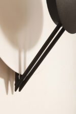 Okrągła metalowa jednopunktowa biało-czarna lampa ścienna/kinkiet, Model Vega 3365/33, projekt Luciano Cesaro i Fabio Amico dla firmy Tre Ci Luce, Włochy, wzór z 1985 roku - obrazek 19